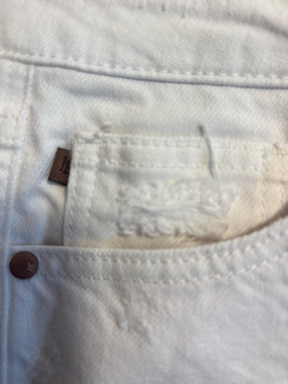 Judy Blue XL White Distressed Denim Cutoff Boho Cotton Shorts New - Picture 5 of 14